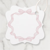 Doop roze boog lijst bedankjes labels (Achterkant)