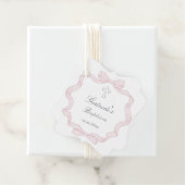 Doop roze boog lijst bedankjes labels (In situ)