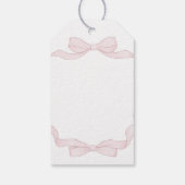 Doop roze boog lijst cadeaulabel (Achterkant)