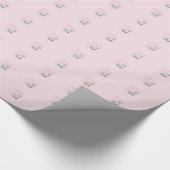 Doop, Roze, Meisje, Lammetje Cadeaupapier (Hoek)