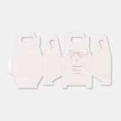 Doop roze strik bedankdoosjes (Uitgevouwen)