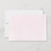 Doop roze strik dankkaart kaart (Achterkant)