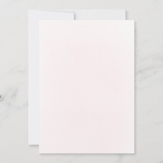 Doop roze waterverf bloemenkruis kaart (Achterkant)