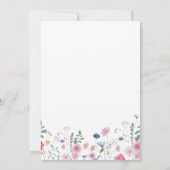 Doop roze waterverf kruis en bloemen kaart (Achterkant)