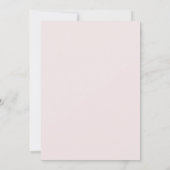 Doop roze witte bloemen meisje kaart (Achterkant)