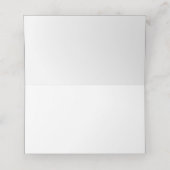 Doop roze & witte placecards plaatskaartje (Binnenkant ongevouwen)