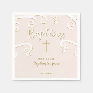 Doop Scrolls in Roze en Goud Servet