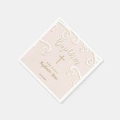 Doop Scrolls in Roze en Goud Servet (Hoek)