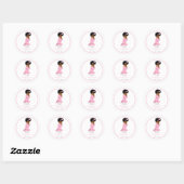 Doop Sticker - Bidden Zwart Baby Meisje (Vel)