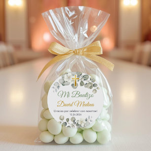 Doop Sticker Spaans Bautismo Schattige groen blad