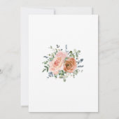 Doop Stoffelijk Koraal Roos Eucalyptus doopsel Kaart (Achterkant)