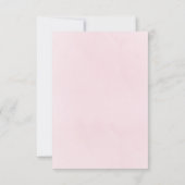 Doop stoffige roze bloemen krans dank u kaart (Achterkant)