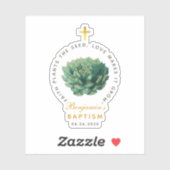 Doop Succulent Botanisch Geloof Planten Het Zaad Sticker (Vel)