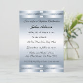 Doop Uitnodiging Blauw (Staand voorkant)