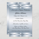 Doop Uitnodiging Blauw (Voorkant / Achterkant)