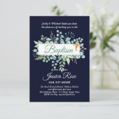 Doop Uitnodiging Eucalyptus Groenelementen BUDGET (Staand voorkant)