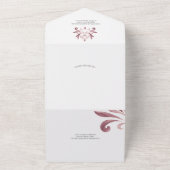 Doop Uitnodigingen en RSVP Card Dusty Pink Crest (Buitenkant)