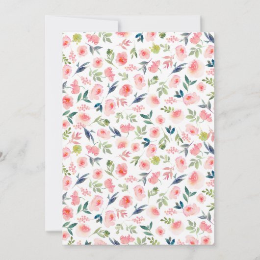 Doop uitnodigingen, Meisje doopuitnodigingen Kaart (Achterkant)