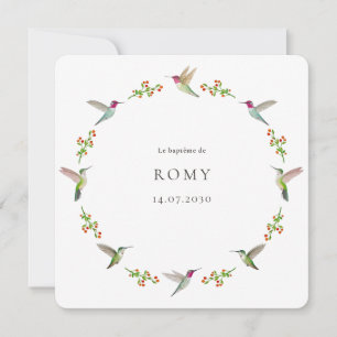 Doop van Anna's kolibries met babyfoto