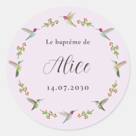 Doop van Anna's kolibries Ronde Sticker