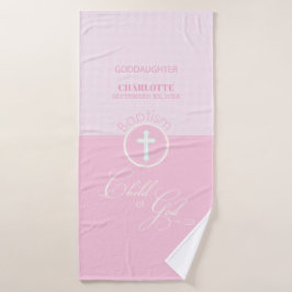 Doop van de Goddochter Roze Kind van God Gepersona Badhanddoek