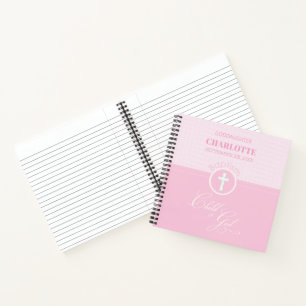 Doop van de Goddochter Roze Kind van God Gepersona Notitieboek