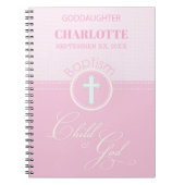 Doop van de Goddochter Roze Kind van God Gepersona Notitieboek (Voorkant)