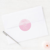 Doop van de Goddochter Roze Kind van God Gepersona Ronde Sticker (Envelop)