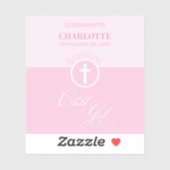 Doop van de Goddochter Roze Kind van God Gepersona Sticker (Vel)