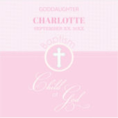 Doop van de Goddochter Roze Kind van God Gepersona Sticker (Voorkant)