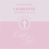 Doop van de Goddochter Roze Kind van God Gepersona Sticker (Voorkant)