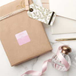 Doop van de Goddochter Roze Kind van God Gepersona Vierkante Sticker