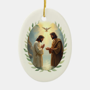 Doop van de Heer, vrede en zegen van God Keramisch Ornament