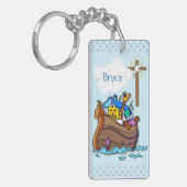 Doop van de Noachsche Ark, Blauwe Jongen Sleutelhanger (Voorkant Links)