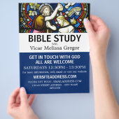 Doop van Jezus, Christelijke Bijbelklas Advertenti Flyer (Hand)