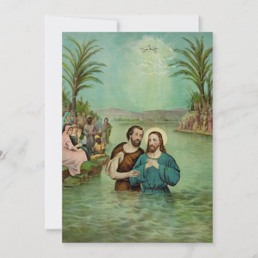 Doop van Jezus Christus Feestdagenkaart (Voorkant)