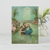 Doop van Jezus Christus Feestdagenkaart (Staand voorkant)