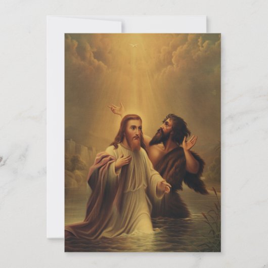 Doop van Jezus Christus Feestdagenkaart (Voorkant)