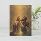 Doop van Jezus Christus Feestdagenkaart (Staand voorkant)