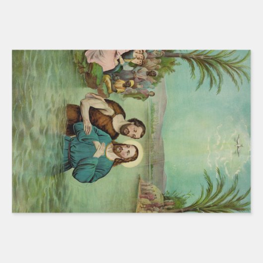 Doop van Jezus Christus Inpakpapier Vel (Voorkant)