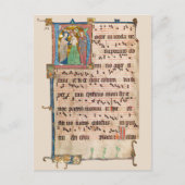 Doop van Jezus Christus Middeleeuws Chant Manuscri Briefkaart (Voorkant)