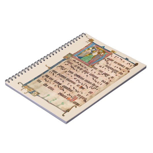 Doop van Jezus Christus Middeleeuws Chant Manuscri Notitieboek (Linkerzijde)