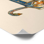 Doop van Jezus Christus Middeleeuws Chant Manuscri Poster (Hoek)