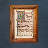 Doop van Jezus Christus Middeleeuws Chant Manuscri Poster