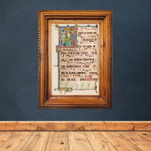 Doop van Jezus Christus Middeleeuws Chant Manuscri Poster
