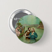 Doop van Jezus Christus Ronde Button 5,7 Cm (Voorkant /achterkant)