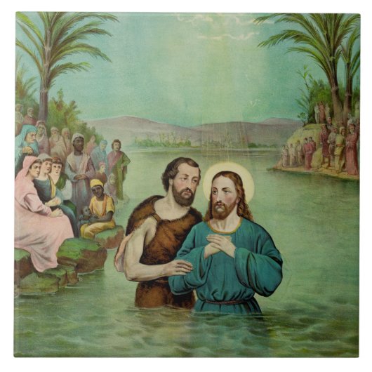 Doop van Jezus Christus Tegeltje (Voorkant)