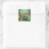 Doop van Jezus Christus Vierkante Sticker (Tas)