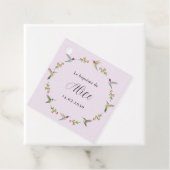 Doop van kolibrie bedankjes labels (In situ)