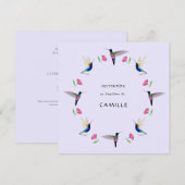 Doop van kolibrie kaart (Voorkant / Achterkant)